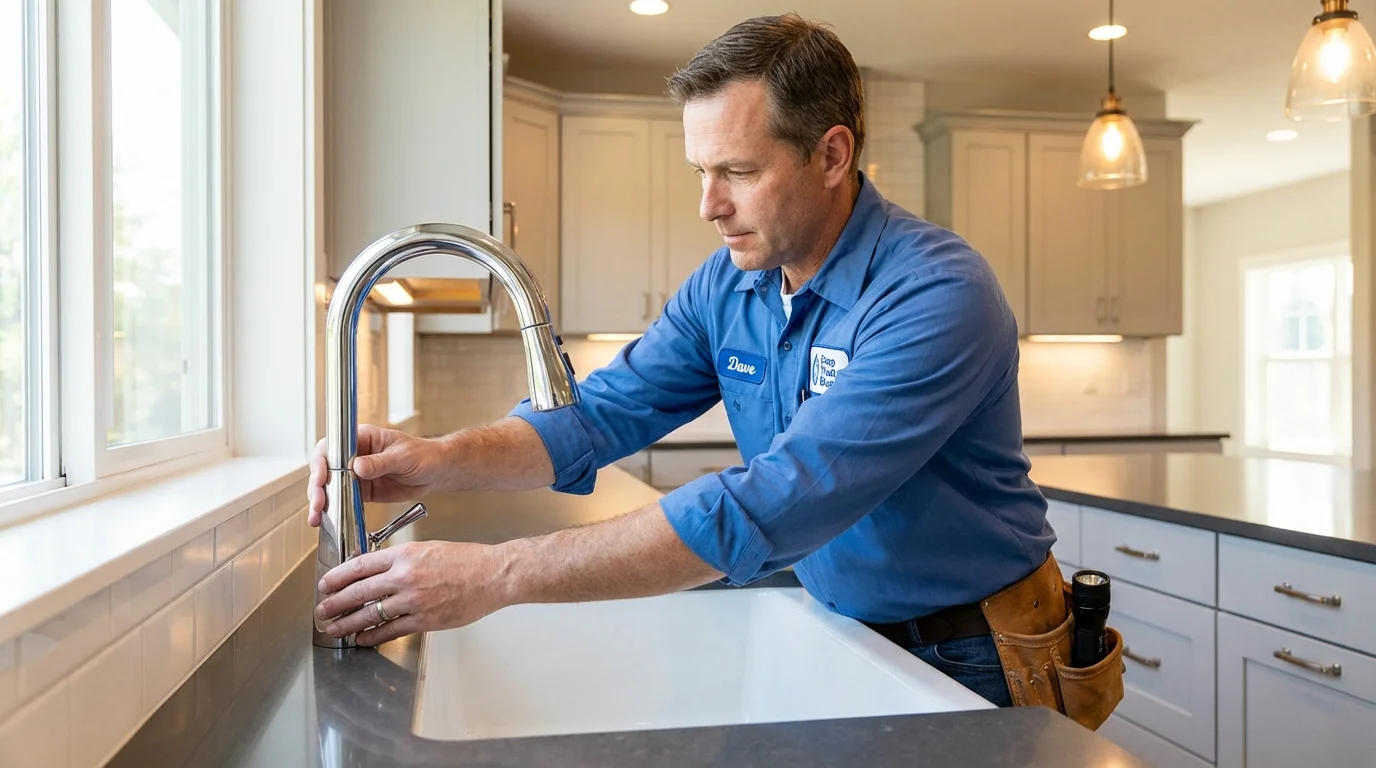 Kitchen faucet installation by Johns Plumbing LLC in Henry